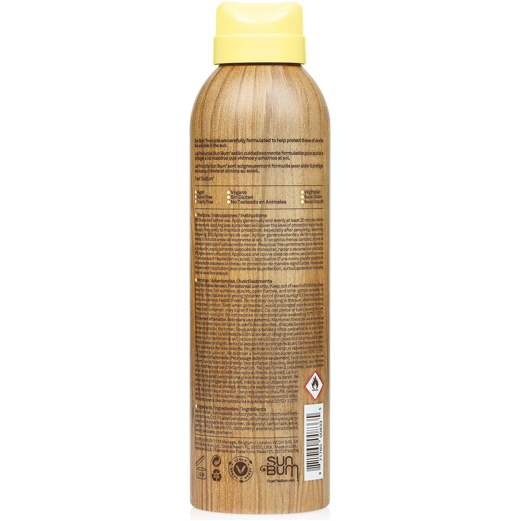 2026 Sun Bum Original SPF 50 Sunscreen Spray 170g SB322408